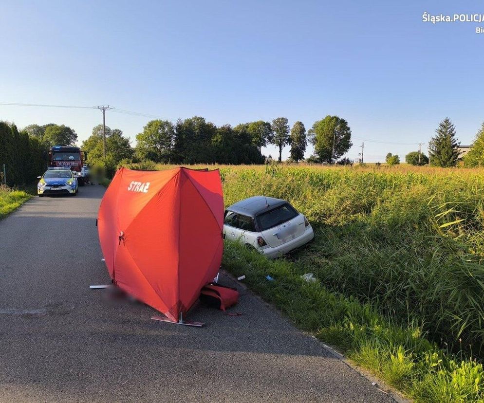 Tragedia w Bieruniu. Kierowca wjechał w cyklistę na przejeździe rowerowym. Mężczyzna nie żyje