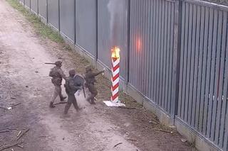 Migranci podpalili polski znak graniczny. To nie pierwszy raz