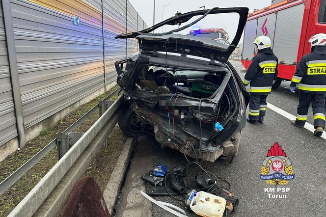 Poważny wypadek na A1 w gminie Łysomice pod Toruniem