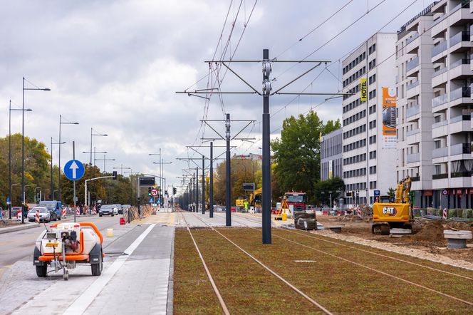 Budowa tramwaju do Wilanowa na kilka tygodni przed otwarciem