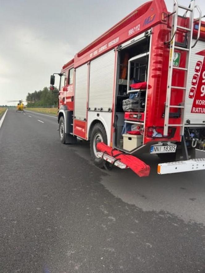 Śmiertelny wypadek na S7! Dwóch mężczyzn nie żyje. Bus huknął w bariery i wpadł do rowu [ZDJĘCIA]