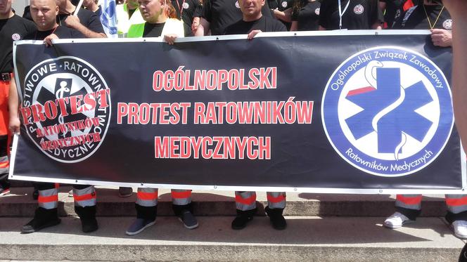 Protest ratowników medycznych we Wrocławiu