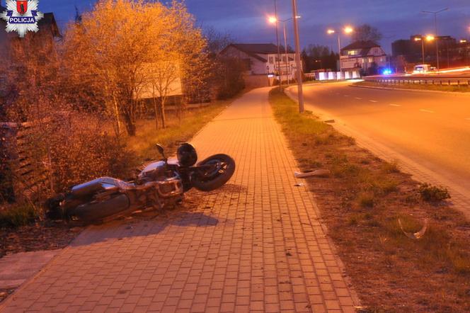 Wypadek motocyklisty w powiecie łukowskim
