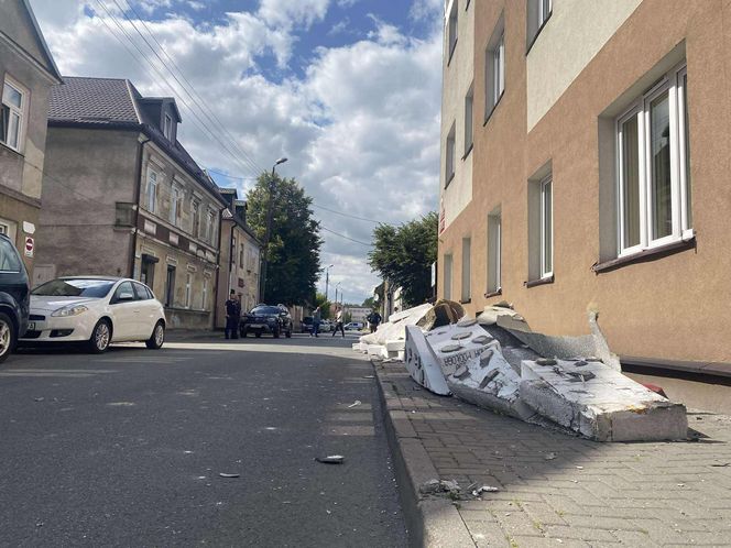 Spadła elewacja w Bialej Podlaskiej