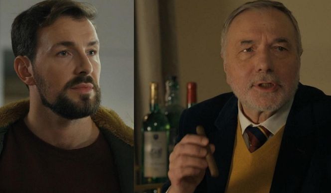 Barwy szczęścia, odcinek 3202. Marcin Kodur (Oskar Stoczyński), Andrzej (Leon Charewicz)