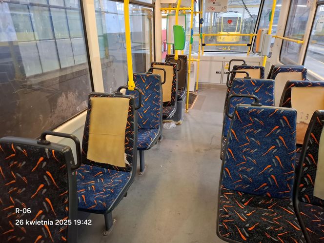 Wandalizm w tramwaju