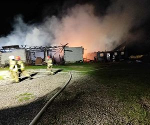 Ogromna tragedia w Irządzach. Bydło spłonęło żywcem, łunę ognia widać było z daleka