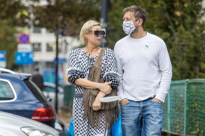 Piasek przyjechał na spotkanie w centrum Warszawy