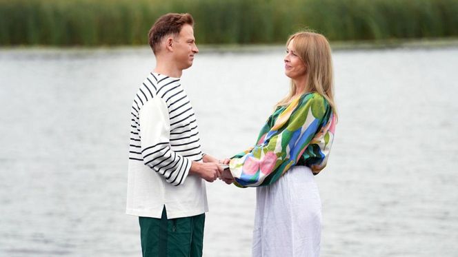 	Barwy szczęścia odc. 3123. Agnieszka (Katarzyna Tlałka), Łukasz (Michał Rolnicki)