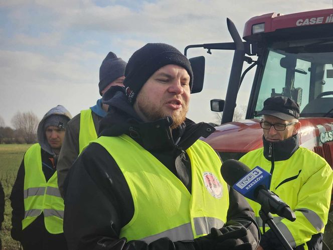 Skromny protest rolników