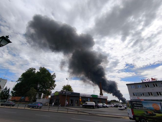 Pożar przy ulicy Dojazd w Tarnowie