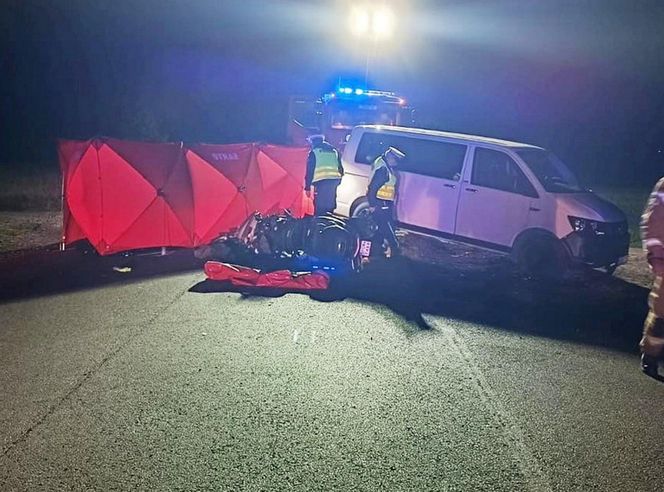 Śmiertelny wypadek na szosie Gniezno - Czerniejewo w Gębarzewie, skuter uderzył w busa