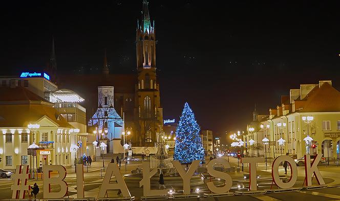 Białystok. Dekoracje świąteczne 2019/2020