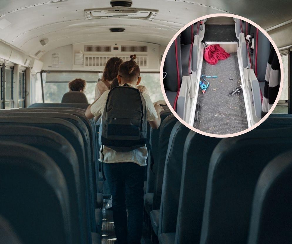 Kierowca pokazał, co dzieci z podstawówki zrobiły z autokarem