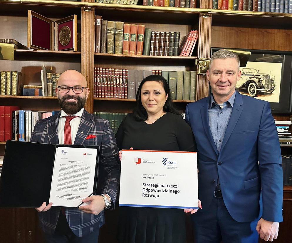 Podpisanie umowy między gminą Pilchowice a KSSE 