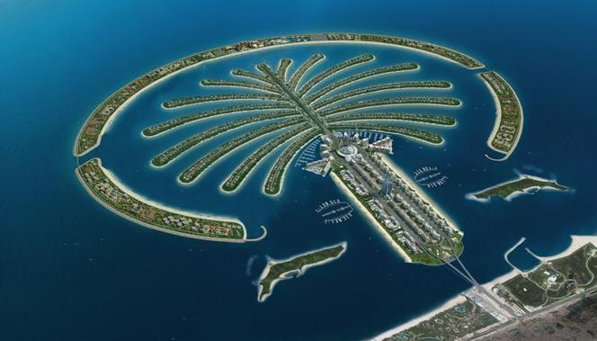 Sztuczna wyspa - The Palm Jumeirah - w Dubaju