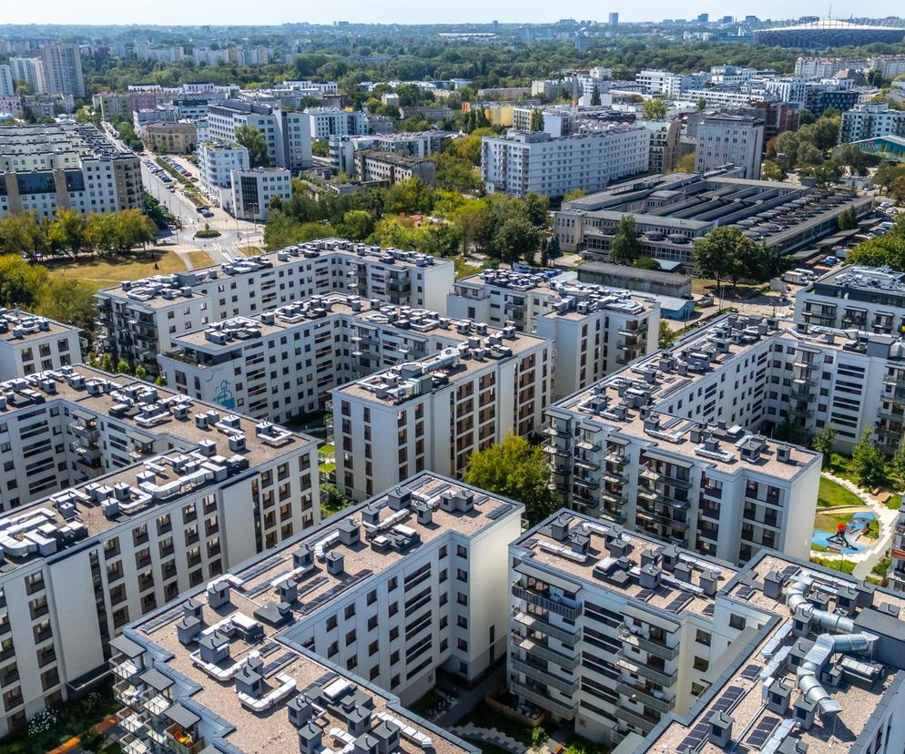 Nowe osiedla na pograniczu Kamionka i Grochowa w Warszawie