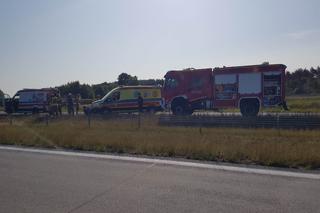 Wypadek na S7. Ciężko ranna osoba została zabrana śmigłowcem LPR do szpitala w Olsztynie [ZDJĘCIA]
