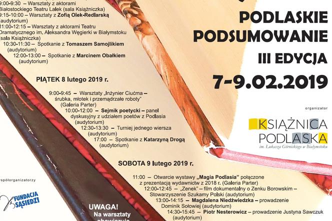 III Festiwal Literacki „Autorzy i książki. Podlaskie podsumowanie” w Książnicy Podlaskiej [PROGRAM]