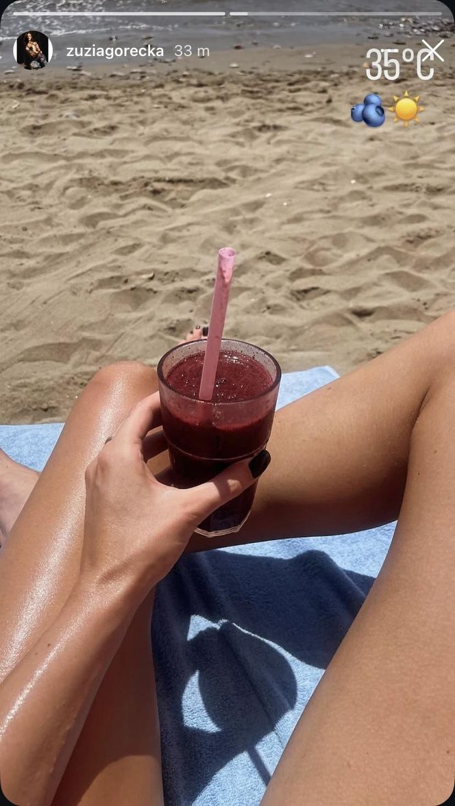 Zuzanna Górecka na plaży