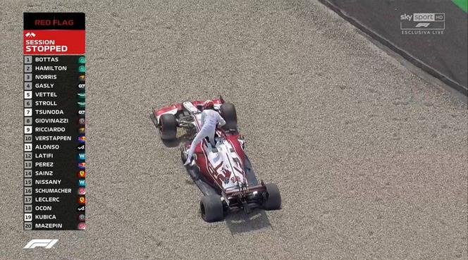 Robert Kubica nie ukończył treningu na torze w Barcelonie