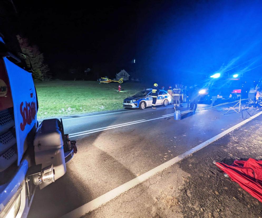 Tragiczny wypadek w Cieniawie. Nie żyje młody motocyklista