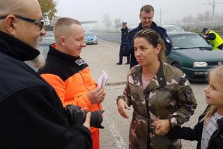 Rozbłyśnij rozsądkiem - załóż odblask - akcja policji w powiecie toruńskim