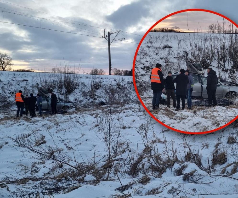 Wypadek na przejeździe kolejowym pod Łeknem