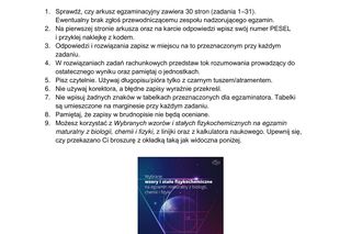 Matura próbna chemia - arkusz CKE rozszerzony