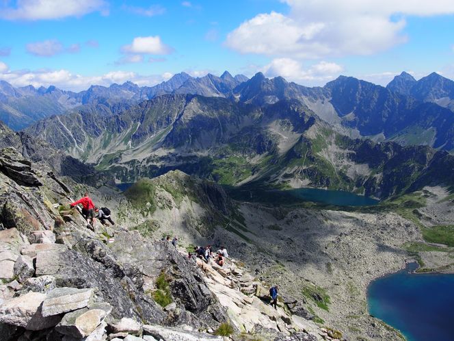 Widok ze Świnica na Tatry Wysokie