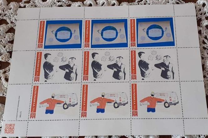 Pierwsze w Polsce znaczki związane z pandemią. Zaprojektowała je nasza młodzież