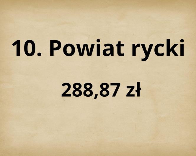 TOP 10 najbogatszych powiatów w woj. lubelskim