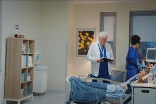 M jak miłość, odcinek 1840. Doktor George Davies (Richard Berkley), Dorota (Iwona Rejzner)