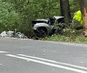 Dachował ,jego auto stanęło w ogniu. Nikt nie zdołał mu już pomóc