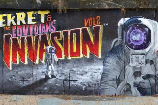 Nowe pandemiczne graffiti w Olsztynie: Sekret & The Covidians Invasion [FOTO]