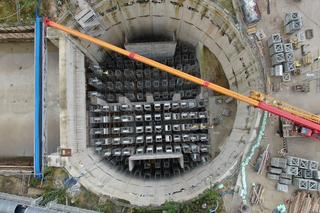 Budowa tunelu kolejowego pod Łodzią