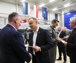 Andrzej Duda w Bazie Lotniczej w Amari