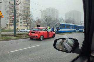 Zderzenie kursanta podczas egzaminu na prawo jazdy z tramwajem Kraków