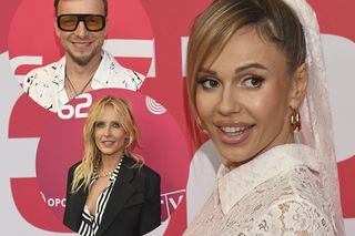 Doda z welonem, Trojanowska w okularach i Kupicha w poplamionej marynarce. Tłum gwiazd na czerwonym dywanie