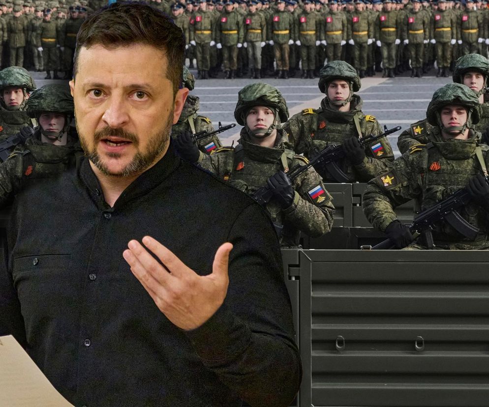Zełenski i rosyjska armia przy granicy z Ukrainą 