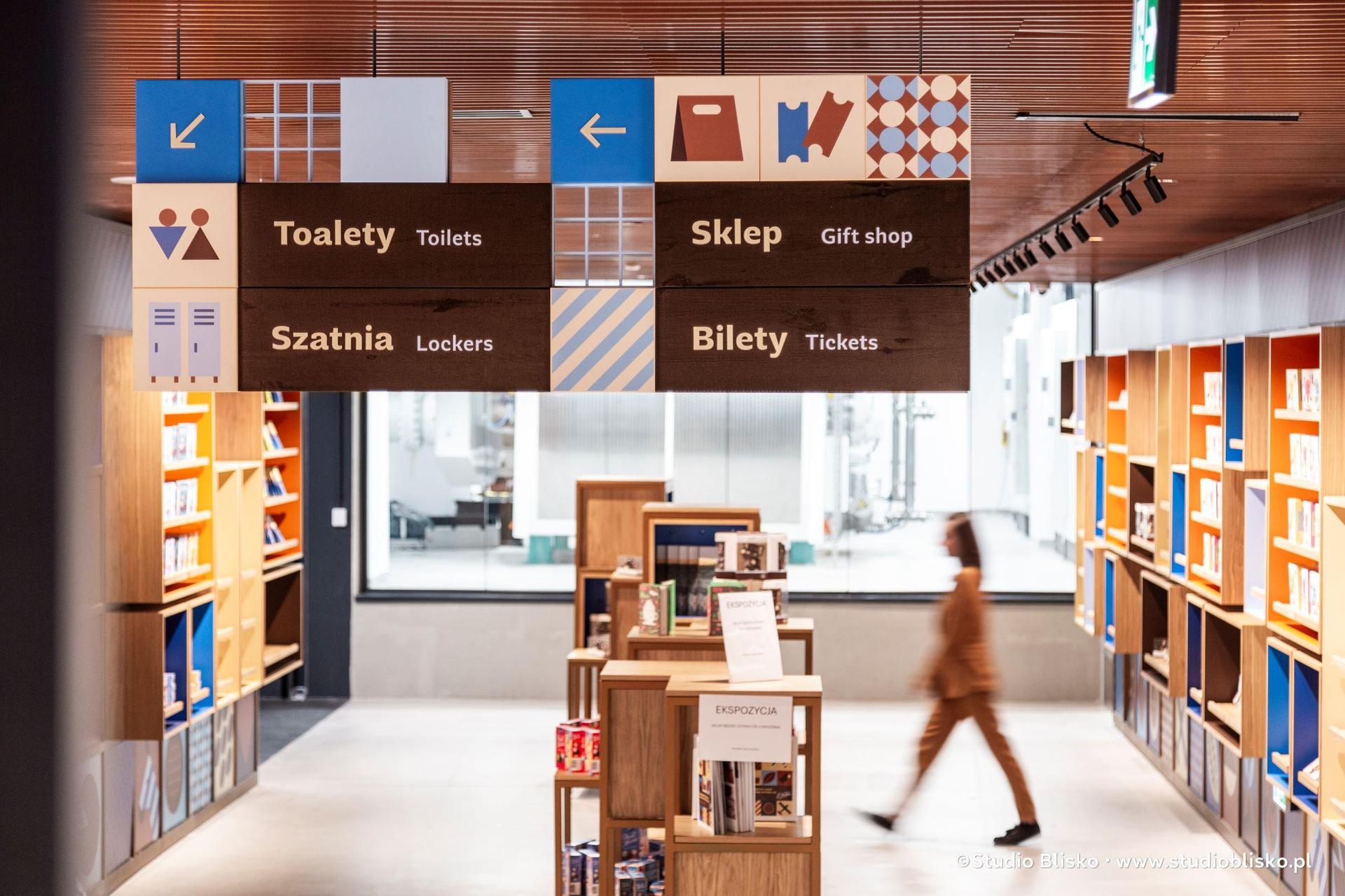 Oznakowanie w Muzeum Czekolady Wedla, aut. Studio Blisko