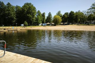 Plaża w Osiecznej przed sezonem letnim 
