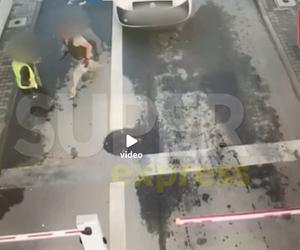 Płock. Atak nożownika przed Orlenem. Dramatyczne sceny nagrała kamera! [ZDJĘCIA]