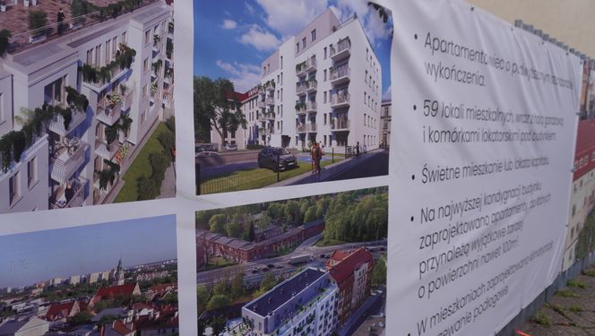 Postępują prace nad nowym apartamentowcem w centrum Olsztyna. Zobacz nowe zdjęcia