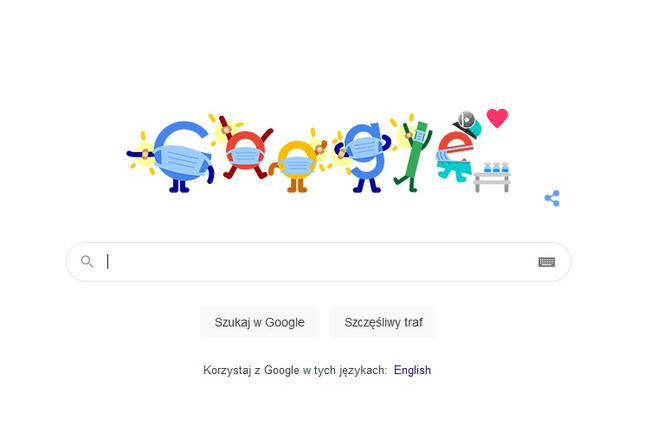 Google Doodle. Google przypomina o szczepieniu na COVID-19!