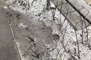 Ulica Stalowa w sztucznym śniegu