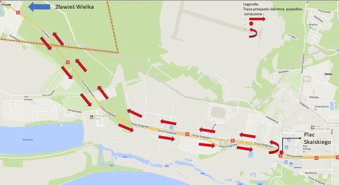 Protest rolników w Toruniu i okolicach. Mapy ze szczegółami