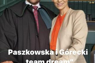 Barwy szczęścia po wakacjach. Klemens (Sebastian Perdek), Paszkowska (Olga Bończyk)