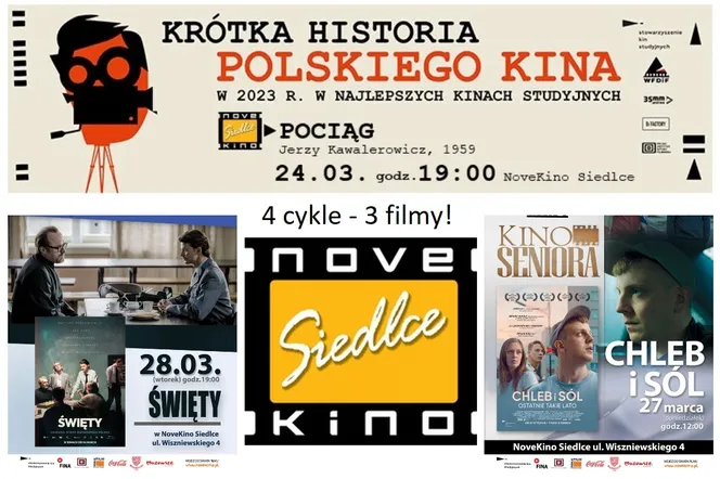 Na trzy filmy w ramach czterech cykli filmowych zaprasza Novekino Siedlce