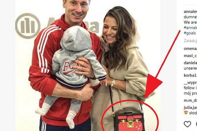 Anna Lewandowska z drogą torebką
